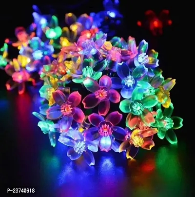 Multi Color Flower String Lights 16 LED Light for Navaratri / Diwali / Ganapati Festival Decoration / Valentine Day-thumb0