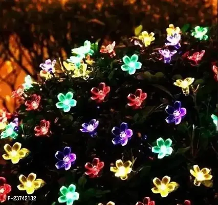 Silicon Flower Fairy String Lights 14 LED 4 Meter Series Lights for Festivals and Home Decor-thumb0