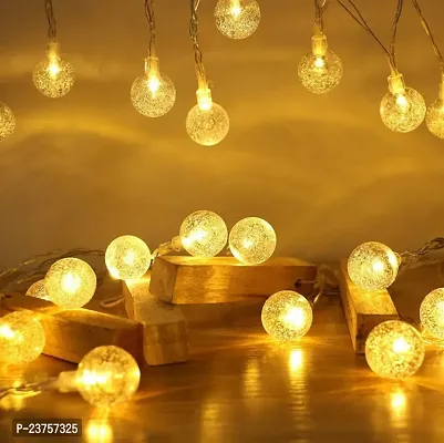 14 Led Crystal Bubble Ball String Light, Plug-in Mode Garden Hanging Lamp Decorative for Party Wedding Christmas-thumb0