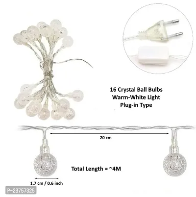 14 Led Crystal Bubble Ball String Light, Plug-in Mode Garden Hanging Lamp Decorative for Party Wedding Christmas-thumb2