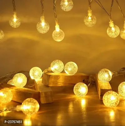 Ball String Lights 16 Led (Plug-in) Decorative Lights for Diwali, Christmas, Party and Wedding Events (Warm White)(16 Led)-thumb0