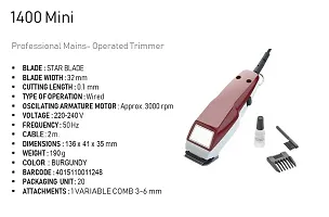 HEAVY DUTY PROFESSIONAL ELECTRIC HAIR CLIPPER NP Runtime: 0 Trimmer for Men  Women - MAROON-thumb1