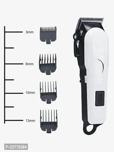 KB-809 Professional Rechargeable and Cordless Hair Trimmer,Stainless Steel, Body Grooming, Hair Clipping,Easy to use, Runtime:100 min, Trimmer for Unisex (White)-thumb3