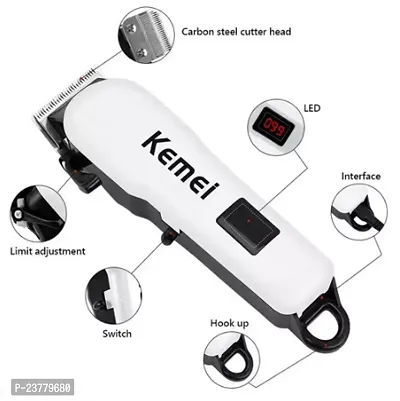 HAIR TRIMMER KM-809 Professional USB Recharging Electric Hair Clipper Newly Design-thumb3