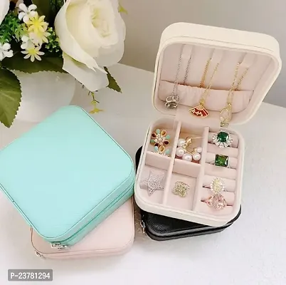 mini Travel Jewellery Storage Box case with Lock Double Layer Jewelry Box Jewellery box Vanity Box