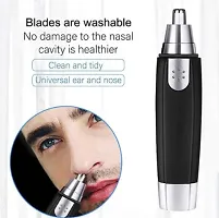 Painless Electric Nose and Ear Hair Trimmer Eyebrow Clipper, Waterproof, Eco-/Travel-/User-Friendly-thumb1