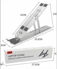 Aluminum Alloy Adjustable, Portable, Foldable, Ergonomic, 4 IN 1 Laptop stand + Book stand + Tab stand + Mobile stand-thumb1