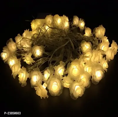 14 LED Rose Flower String Lights - Create a Charming Ambience for Any Occasion Transform Your Space into a Fairyland Perfect for Indoor and Outdoor Lighting (Warm White Pack Of 1)
