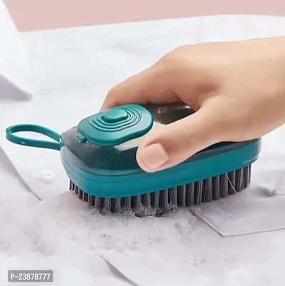 Liquid Adding Laundry Brush Convenient Hydraulic Plastic 3 in 1 Cleaning Brush for Kitchen and Bathroom