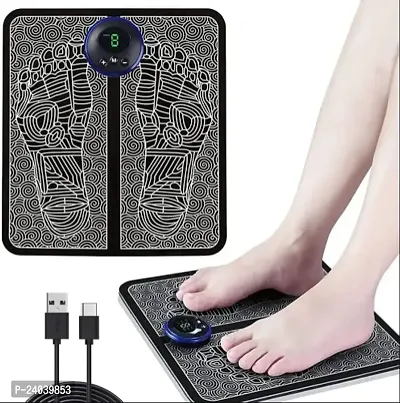 Foot Massager, EMS Feet Massage Machine, Circulation Booster for feet and Legs, Folding Portable Massage Foot Mat USB Rechargeable-thumb0