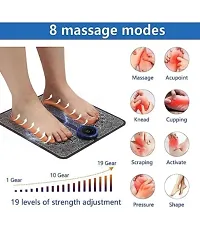 EMS Feet Massage Machine, Circulation Booster for feet and Legs, Folding Portable Massage Foot Mat USB Rechargeable-thumb1