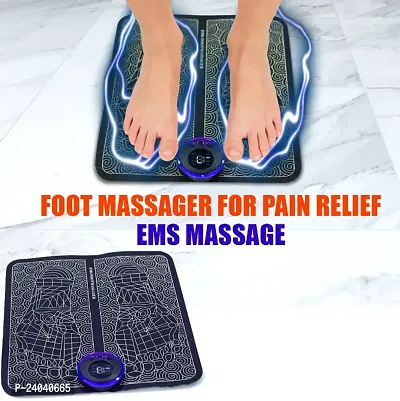 EMS Foot Massager,Electric Feet Massager Deep Kneading Circulation Foot Booster for Feet and Legs Muscle Stimulator,Folding Portable Electric Massage Machine with 8 Modes 19-thumb0