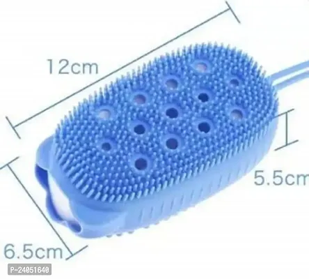 Silicone Soft Rubbing Massage Body Cleaner Brush, Pack of 1-Assorted-thumb2