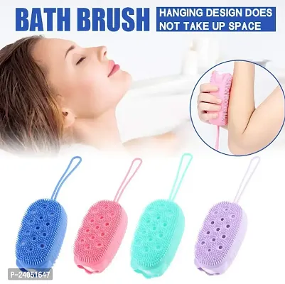 Silicone Soft Rubbing Massage Body Cleaner Brush, Pack of 1-Assorted