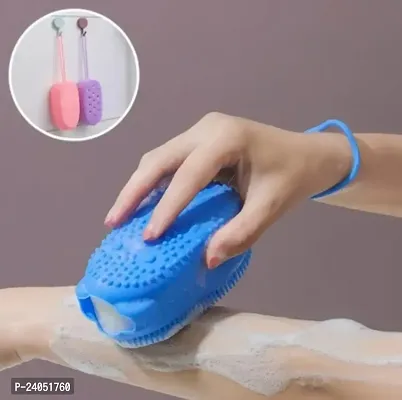 Silicone Soft Rubbing Massage Body Cleaner Brush, Pack of 1-Assorted