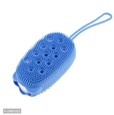 Silicone Soft Rubbing Massage Body Cleaner Brush, Pack of 1-Assorted-thumb0