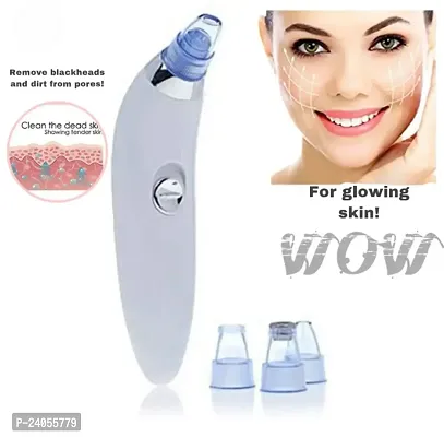 Blackhead Cleaning Remover Vacuum Tool Hine for Pimple Sucker and Facial Cleanser Device for Pores Acne Nose Skin (White)-thumb0