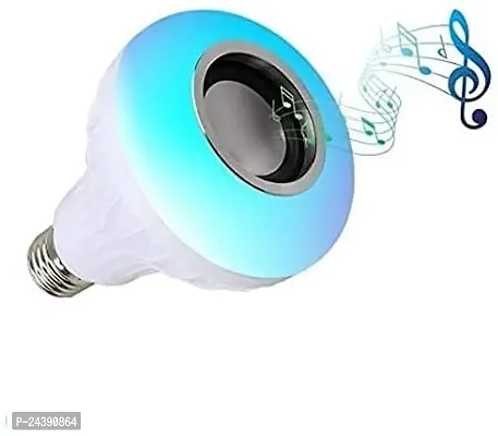 Modern Color changing LED Music Smart Bulb with Bluetooth Speaker DJ Lights with Remote Control (Multicolor)