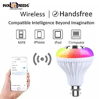 Modern Color changing LED Music Smart Bulb with Bluetooth Speaker DJ Lights with Remote Control (Multicolor)-thumb2