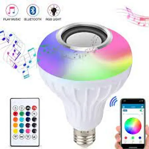 Led Multicolor RGB Music Bulb,Wireless Bluetooth Bulb with Speakers