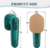 Portable Mini Handheld Fabric Wrinkle Removing Ironing Machine for Travel 30 W Garment Steamer (Green)-thumb1