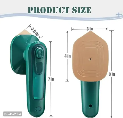 Portable Mini Handheld Fabric Wrinkle Removing Ironing Machine for Travel 30 W Garment Steamer (Green)-thumb2