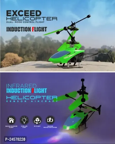 Electronic Radio Remote Control Toy Charging Helicopter Toys with 3D Light Toys for Boys Multi Color for kidsplay-thumb0
