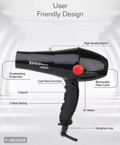 CHOBA 2000W Professional Hot and Cold Hair Dryers with 2 Temperature and Speed Settings-thumb2