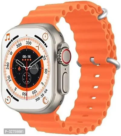 T800 Smart Watch with Androids| HD 1.83 Display | Bluetooth Calling | Sports Mode | Health Mode | Sleep Tracking | Compatible with Apple  Android(Orange Strap)