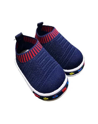 Trendy Navy Blue Synthetic Casual Shoes For Boys