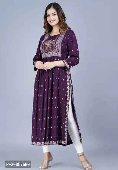 Fancy Rayon Printed Kurtas For Women-thumb0