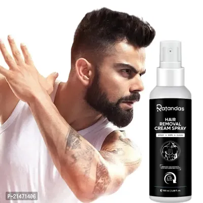 Hair Removal Cream Spray for Men | Painless Body Hair Removal Spray  100 ml