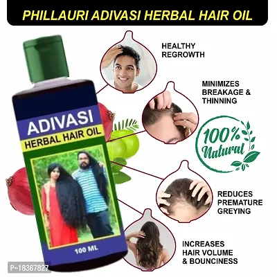 Adivasi Herbal Hair oil Herbal Pure Adivasi Hair Growth/Hair Fall Control Oil, 100 ml,-thumb3