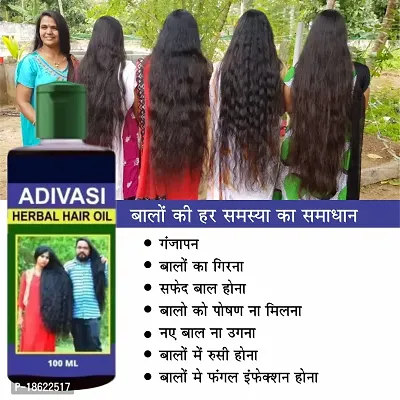 Adivasi i Herbal Hair Oil for Longer, Stronger Hair  Anti Hair fall Control 100 ml-thumb2