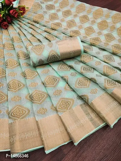 Top Selling Classic Banarasi Cotton Silk Saree with Running Blouse-thumb0