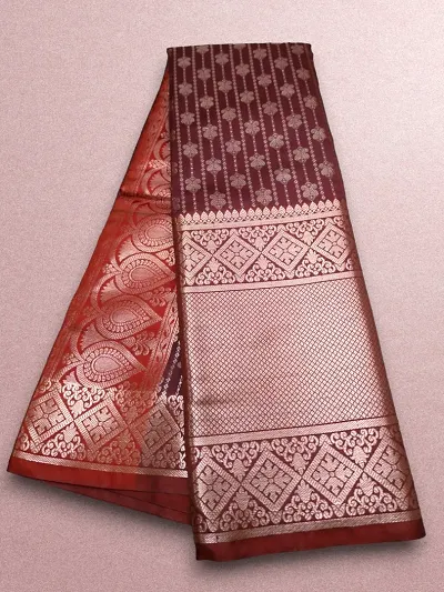 Stylish Art Silk Self Pattern Saree With Blouse Piece For Women