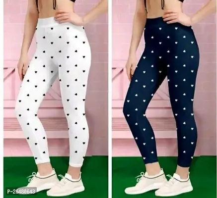 Designer Glamorous Women Jeggings Pack of 2 white and black