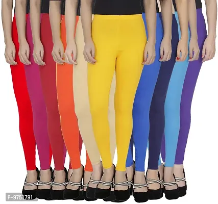 Women's Ethnic Cotton Ankle Length Leggings Solid Yoga Pants, Comfy Yoga  Leggings, Authentic Stretch Comfortable Tights, Summer Leggings 
