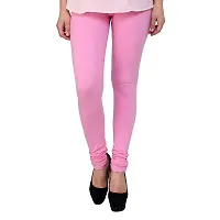 Fablab Women?s Churidar Leggings,Cotton Lycra,Combo Pack of-10 (White,Lightpink.Maroon,Yellow,Orange,Beige,Blue,Green,Black,Pink,Fit to Waist Size-26inches-34inches)-thumb2