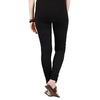 Fablab Women's Slim Fit Cotton Leggings (Leggings-3-Black,Mehandi,Maroon_Black, Mehandi, Maroon_Free Size)-thumb1