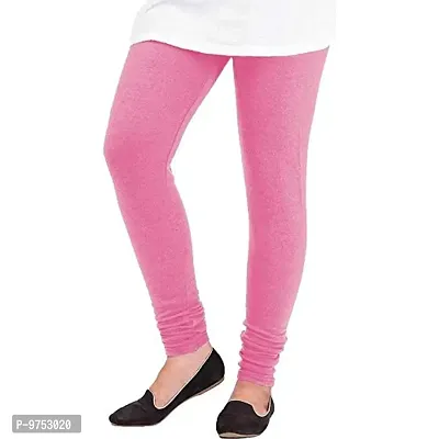 Fablab Women's Lightpink Woolen Leggings for Winter Combo Pack of-2 (Woolen Leggings-1-Lp,Lightpink,Waist Size 28 Inch to 34"")-thumb0