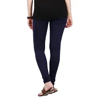 Fablab Women's Slim Fit Cotton Leggings (Leggings-3-Black,Mehandi,Maroon_Black, Mehandi, Maroon_Free Size)-thumb2