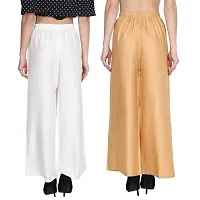 Fablab Women's Casual Rayon Palazzo Pant Combo Pack of-2-thumb1