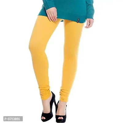 Fablab Women's Woolen Legins for Winter Combo Pack of-1 (Woolen Leggi-1-Y,Yellow,Waist Size 28 Inch to 34"")