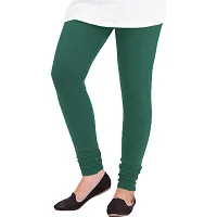 Fablab Woolen Leggings for Women for winter,warm bottom wear Combo Pack of 3 (Orange, Cream and Dark Green) - Free Size-thumb3