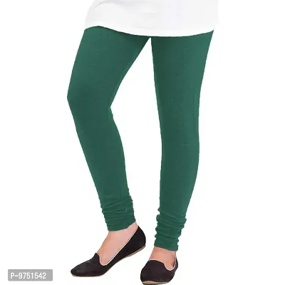 Fablab Woolen Leggings for Women for winter,warm bottom wear Combo Pack of 3 (Orange, Cream and Dark Green) - Free Size-thumb4