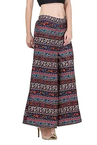 Fablab Multicolor Printed Crepe Plazo for Women with Short Style Inner Lining Pack of-1-thumb2