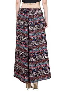 Fablab Multicolor Printed Crepe Plazo for Women with Short Style Inner Lining Pack of-1-thumb1