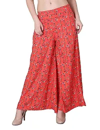 Fablab Women?s Regular fit Multicolor Trouser Pant Palazzo with Pocket & Short Style Inner Lining Combo Pack of 2.-thumb2