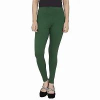 Fablab Women's Cotton Lycra Ankle Length Leggings (ALLCLS-160-10-3BWGRPOMYBlBe,Free Size,BlackWhiteGreenRedPinkOrangeMaroonYellowBlueBegie.)-thumb1